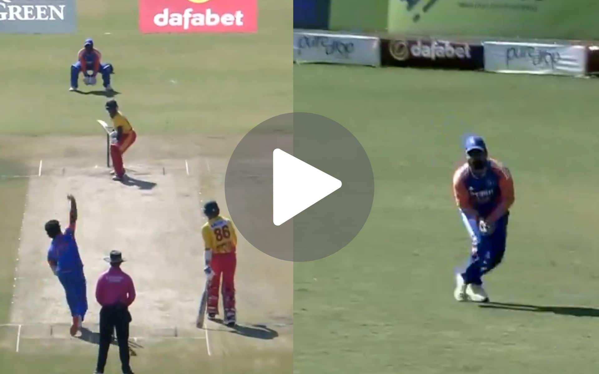 [Watch] Rinku's Dazzling Direct Catch Helps Shivam Dube Remove Madhevere 